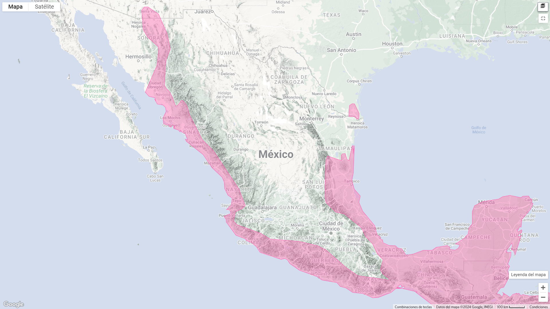 Distribución de Ocelote