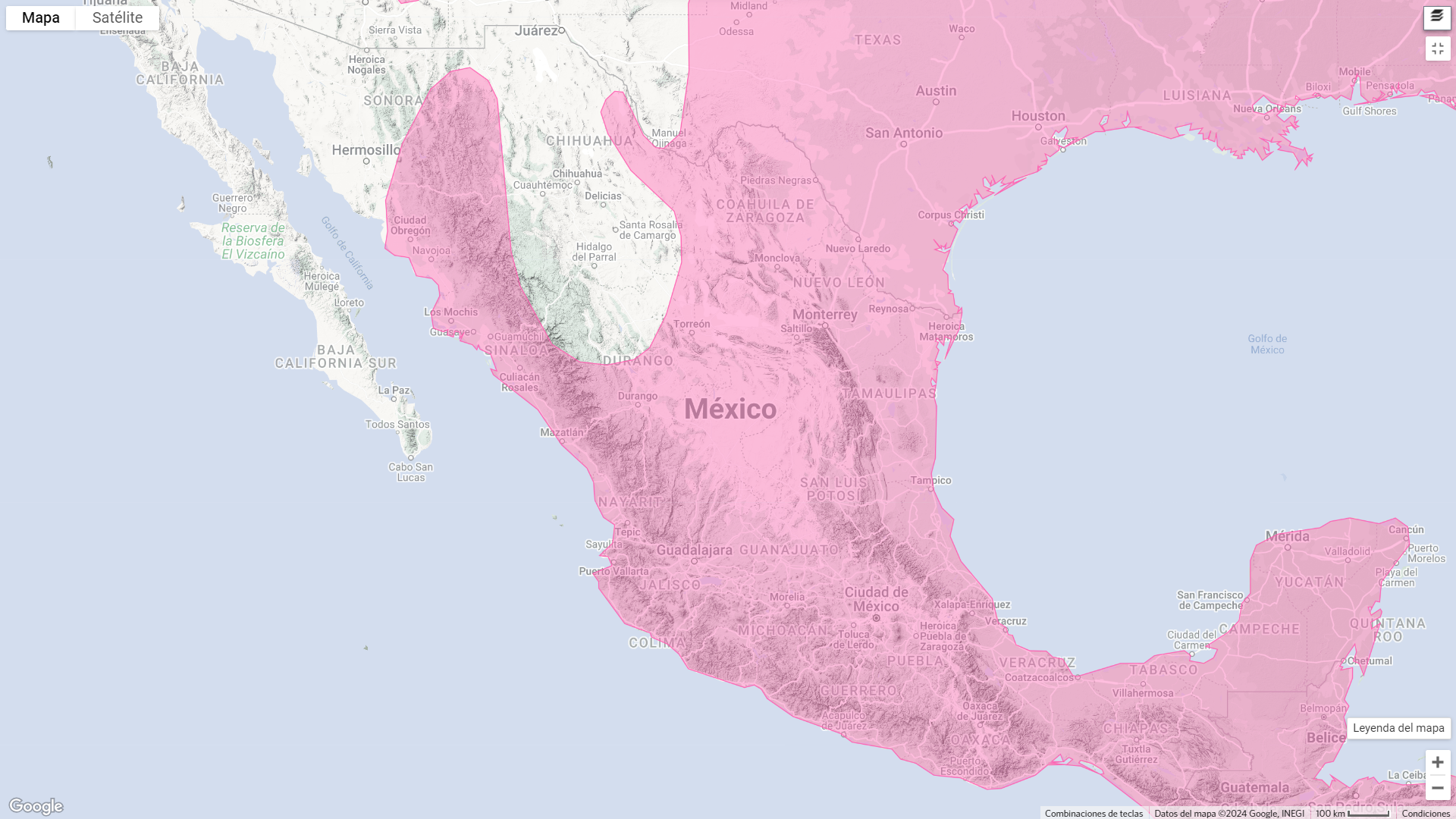 Distribución de Tlacuache