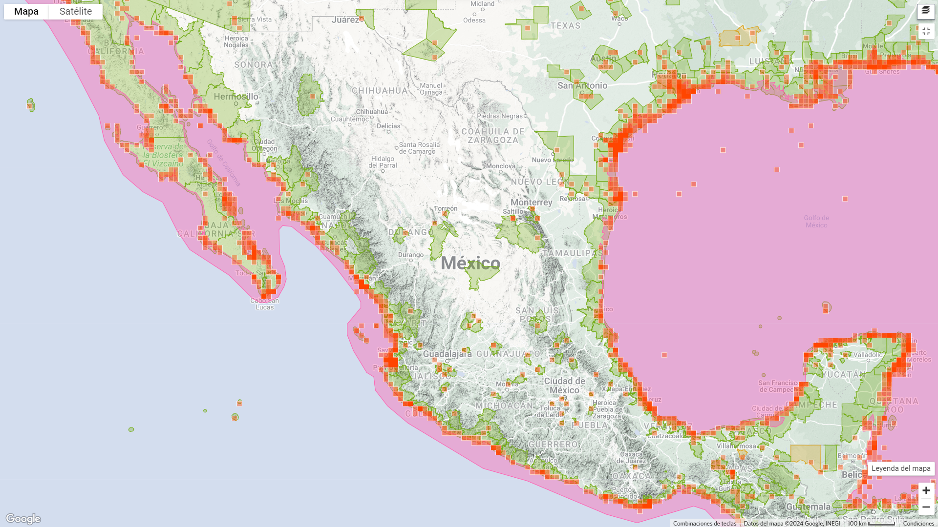 Distribución de Pelecanus occidentalis