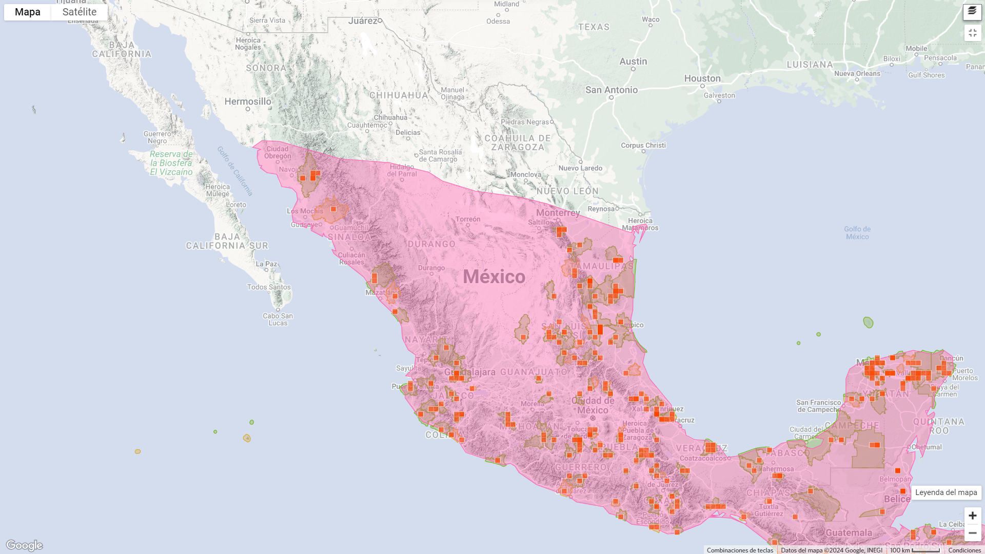 Distribución de Desmodus rotundus